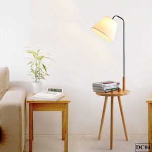 Đèn Cây Phòng Khách Bằng Gỗ Kết Hợp Kệ Để Đồ Tana DC04