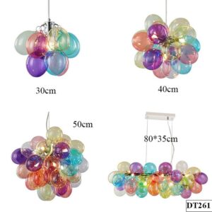 Đèn chùm thả thủy tinh nhiều màu cao cấp Kalux DT261