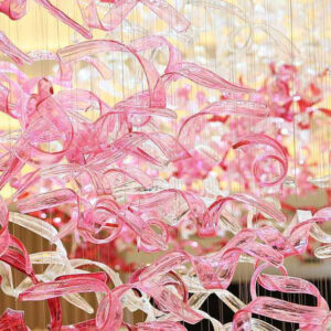 Lá thủy tinh xoắn decor thông tầng Tizaka DT238