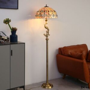 Đèn cây bằng đồng cao cấp Tiffany Oara DC58