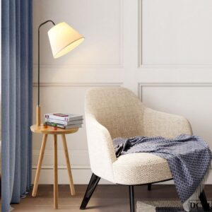 Đèn Cây Phòng Khách Bằng Gỗ Kết Hợp Kệ Để Đồ Tana DC04