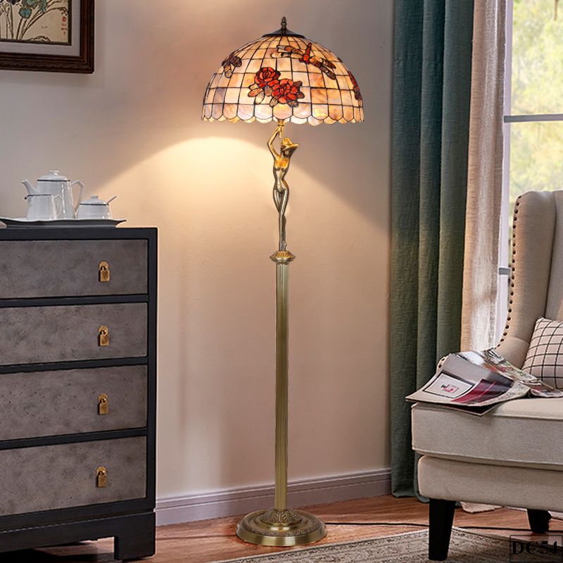 Đèn cây phòng khách Tiffany Bress DC54 - Hoài An Vendor Đèn cây phòng khách Tiffany Bress DC54