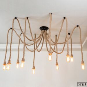 Đèn chùm dây thừng 10 bóng Spidodo DF115