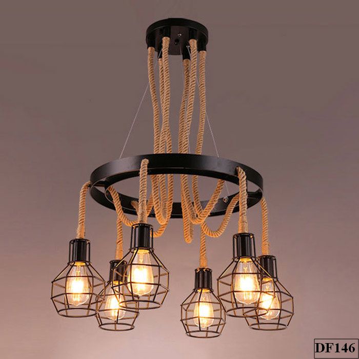 Đèn chùm dây thừng Vitata DF146 - Hoài An Vendor Đèn chùm dây thừng Vitata DF146