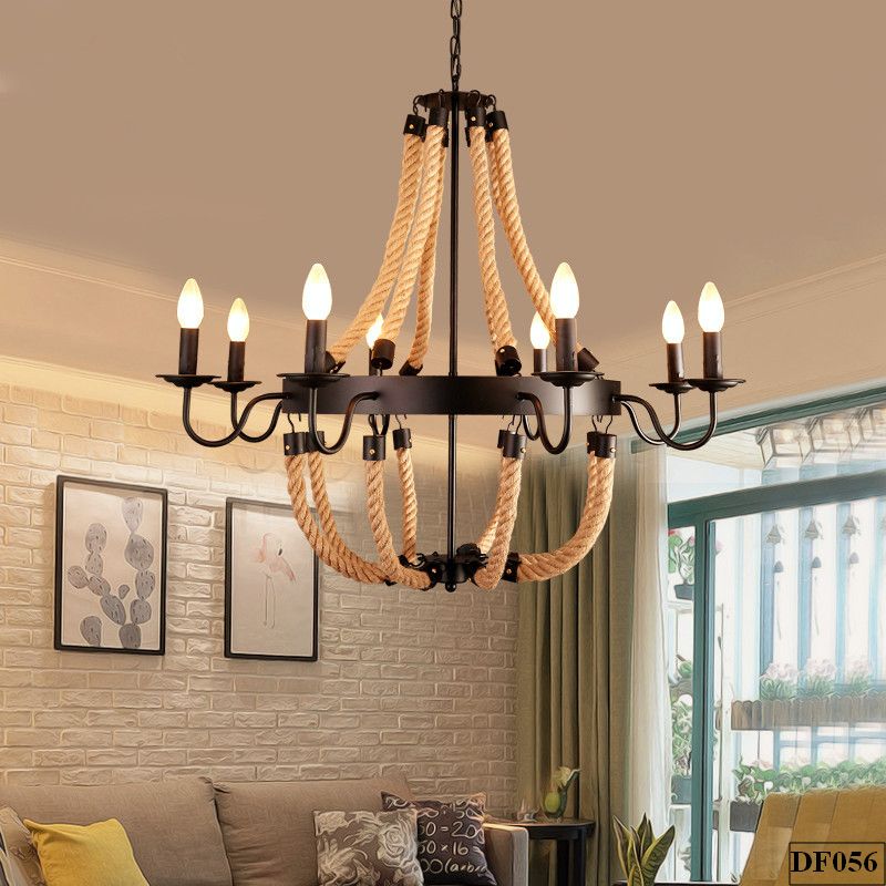 Đèn chùm thả vintage Ropeka Đèn chùm thả vintage Ropeka DF056