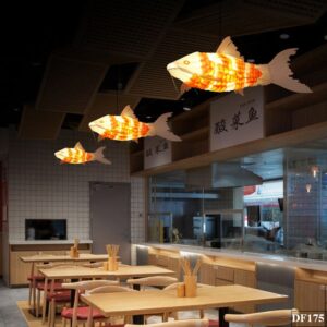 Đèn thả con cá chép trang trí nhà hàng quán cafe DF175