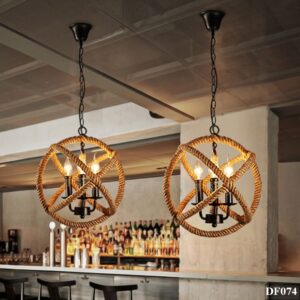 Đèn thả quả cầu dây thừng Globe DF074