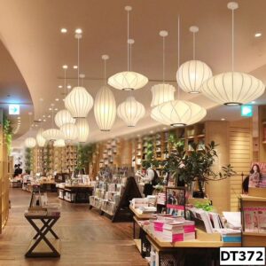 Đèn thả lồng vải hình Elip DT372