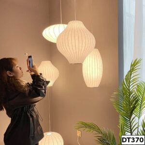 Đèn thả lồng vải hình trụ DT370