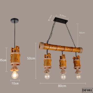 Đèn thả ống tre Baboo DF081