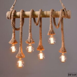 Đèn thả ống tre dây thừng 10 bóng Barope DF160