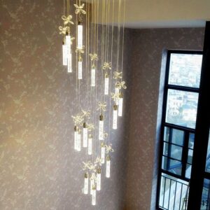 Đèn thả thông tầng thanh pha lê Kinta DT242