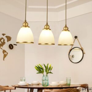 Đèn thả thủy tinh đui đồng cao cấp Kplita DT139