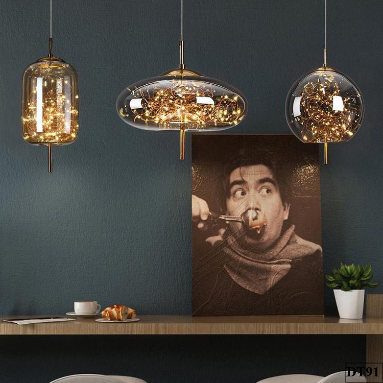 Hoài An Vendor Đèn thả thủy tinh sang trọng Pidozu DT91