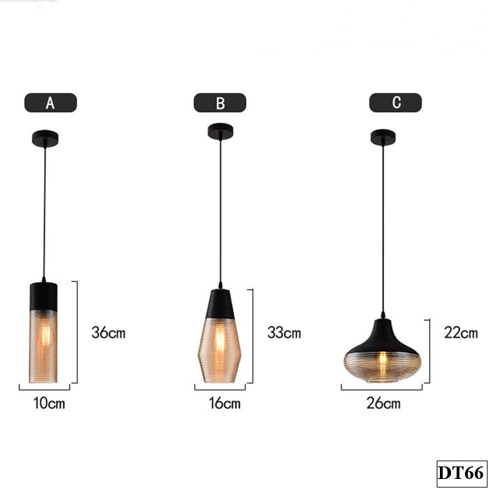 Đèn thả thuỷ tinh trang trí Shy - DT66 - Hoài An Vendor Đèn thả thủy tinh trang trí Shy DT66