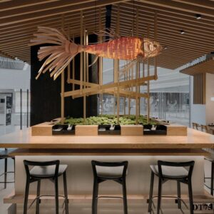 Đèn thả tre đan hình con cá DT75