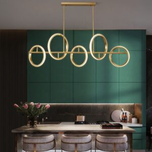 Đèn trang trí bàn ăn 3 vòng tròn Goldza DT99