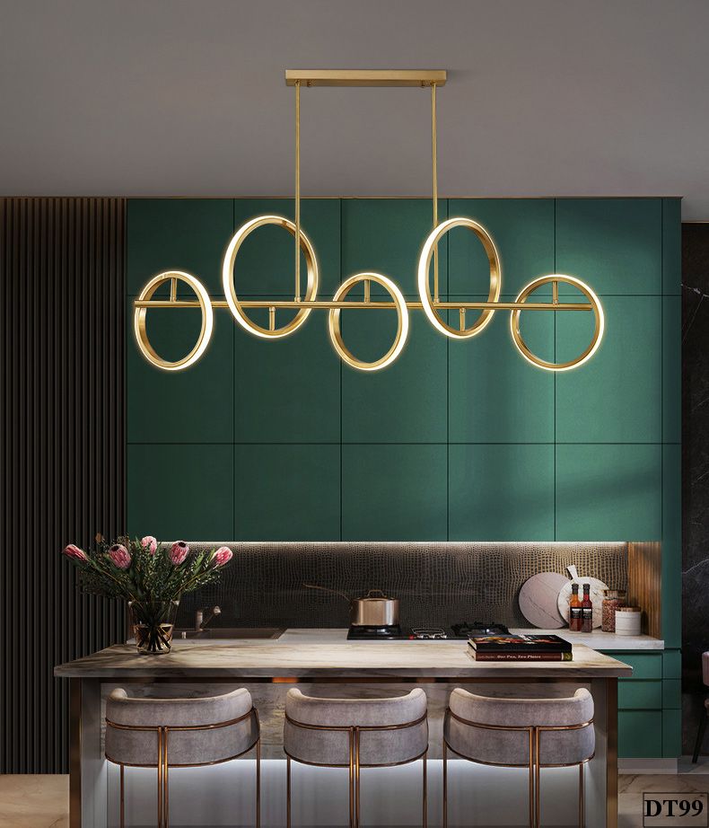 Đèn trang trí bàn ăn 3 vòng tròn Goldza DT99 - Hoài An Vendor Đèn trang trí bàn ăn 3 vòng tròn Goldza DT99