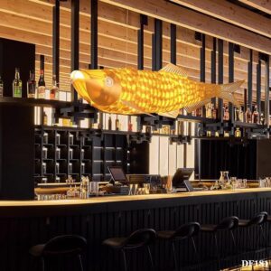 Đèn trang trí hình cá hải tượng long DF181